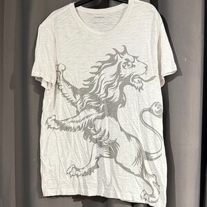 Express white Lion Graphic Tee tshirt Large